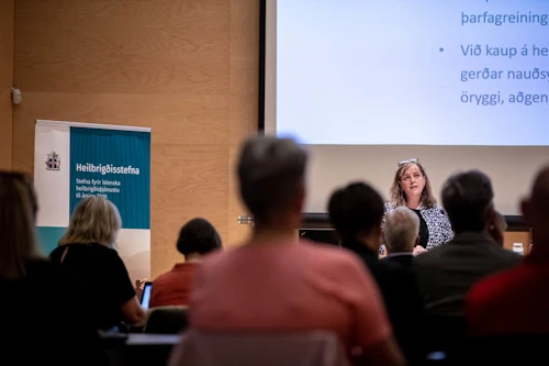 Frá kynningarfundi um heilbrigðisstefnuna í heilbrigðisumdæmi Norðurlands í byrjun sumars