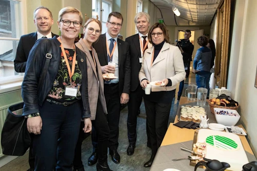 Frá fundi norrænu umhverfisráðherranna í Stokkhólmi í morgun.