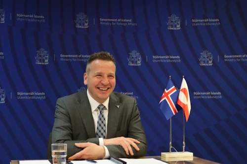 Guðlaugur Þór Þórðarson utanríkis- og þróunarsamvinnuráðherra á fundinum.