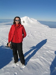 Siv á toppnum í ca 2119 m hæð á Hvannadalshnúki 7. júní 2004.